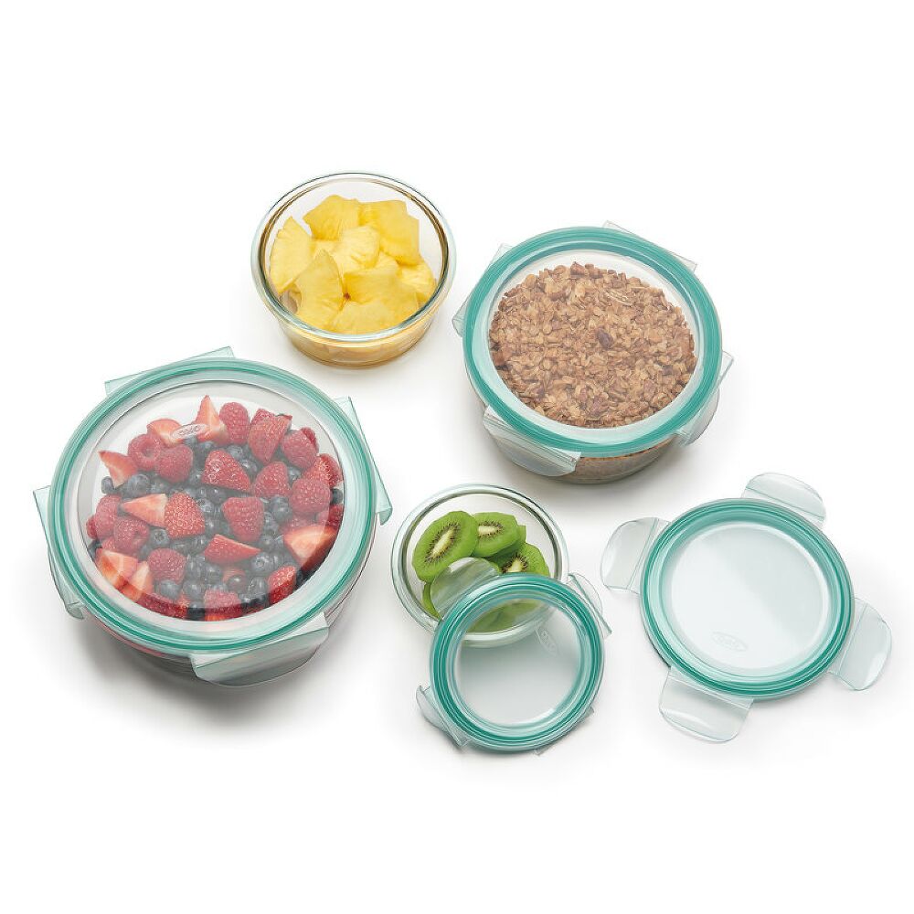 8 Piece Smart Seal Glass Round Container Set U3