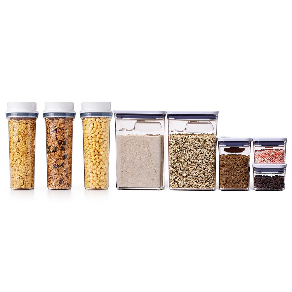 3 Piece Cereal Dispenser Set & 8-Piece POP Container Baking Set Bundle Q7