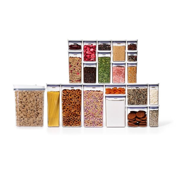 POP Large Cereal Dispenser (4.5 Qt.) & 20-Piece POP Container Set Bundle S8