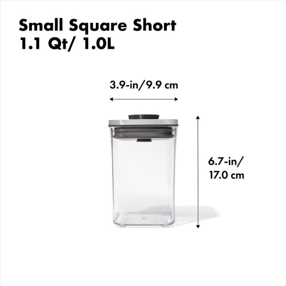 POP Container - Small Square Short (1.1 Qt/1.0 L) Q8