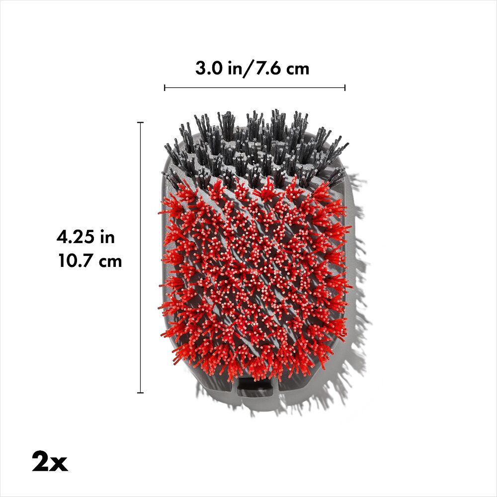 Outdoor Nylon Grill Brush Set of 2 Replacement Heads I6