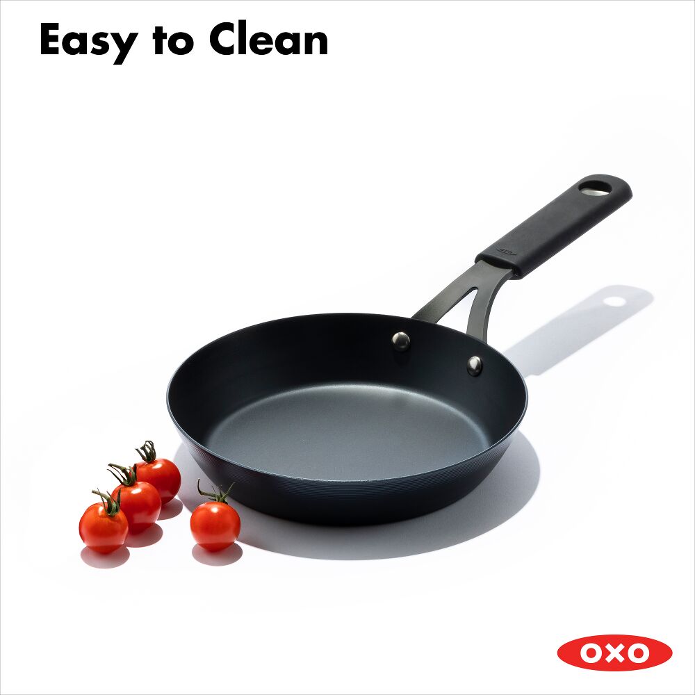 Carbon Steel Obsidian Series 8-Inch Frypan with Silicone Sleeve I8