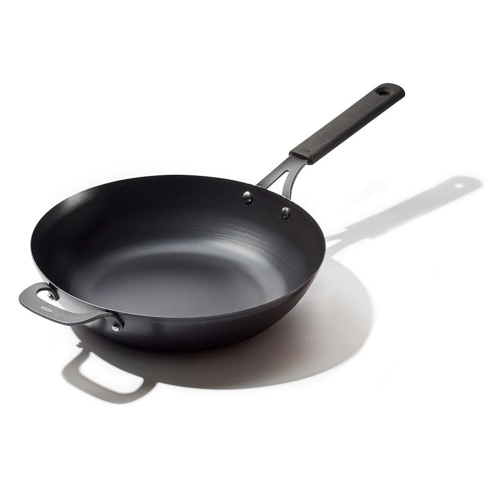 Carbon Steel Obsidian Series 12-Inch Wok with Silicone Sleeve G3