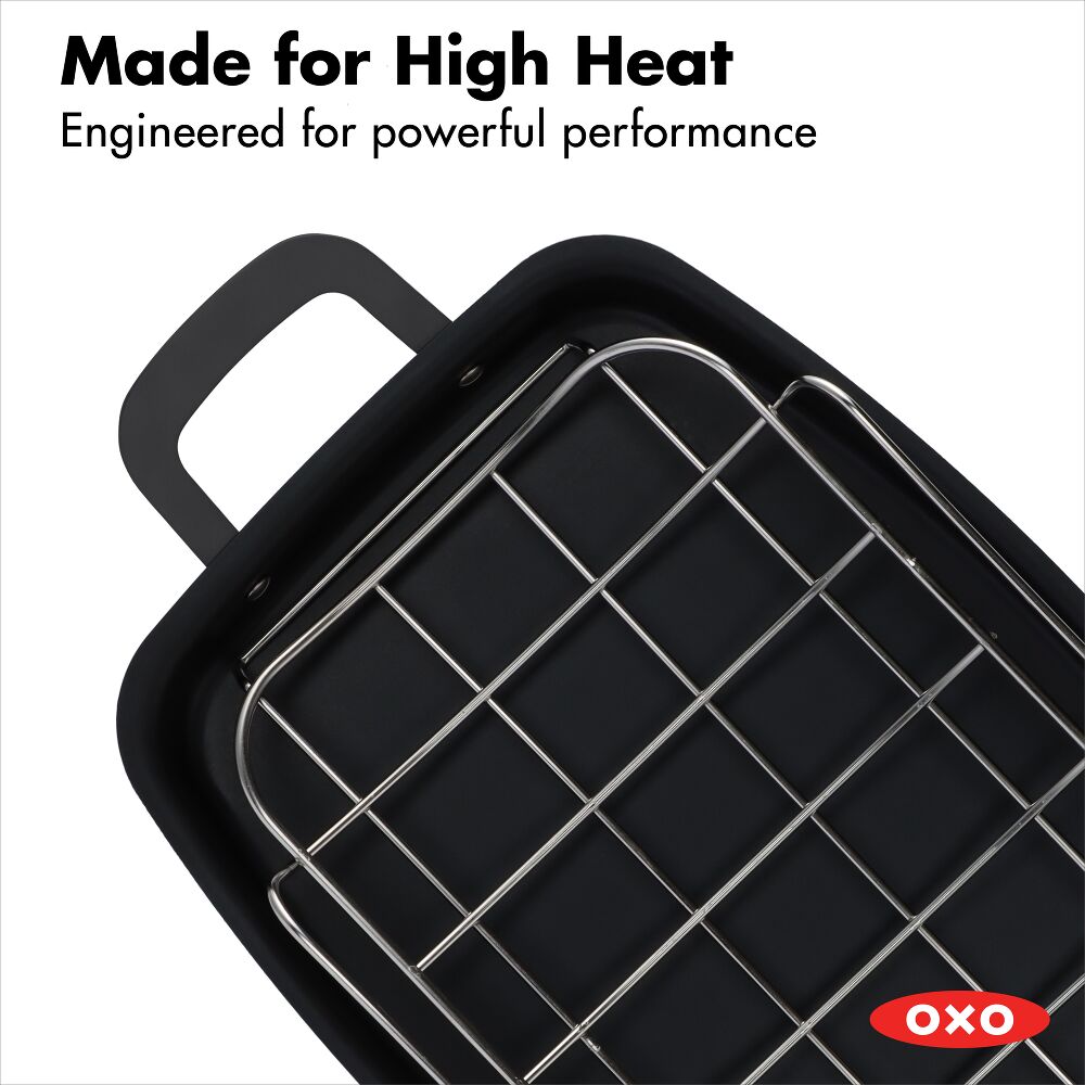 Carbon Steel Obsidian Series Roaster with Rack T6