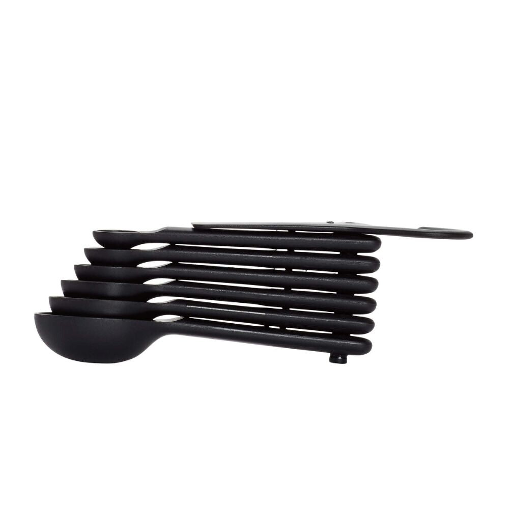 7 Piece Plastic Measuring Spoons - Black Y7