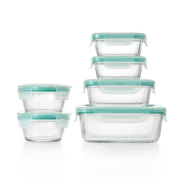 OXO Good Grips 12 Piece Smart Seal Glass Container Set I6