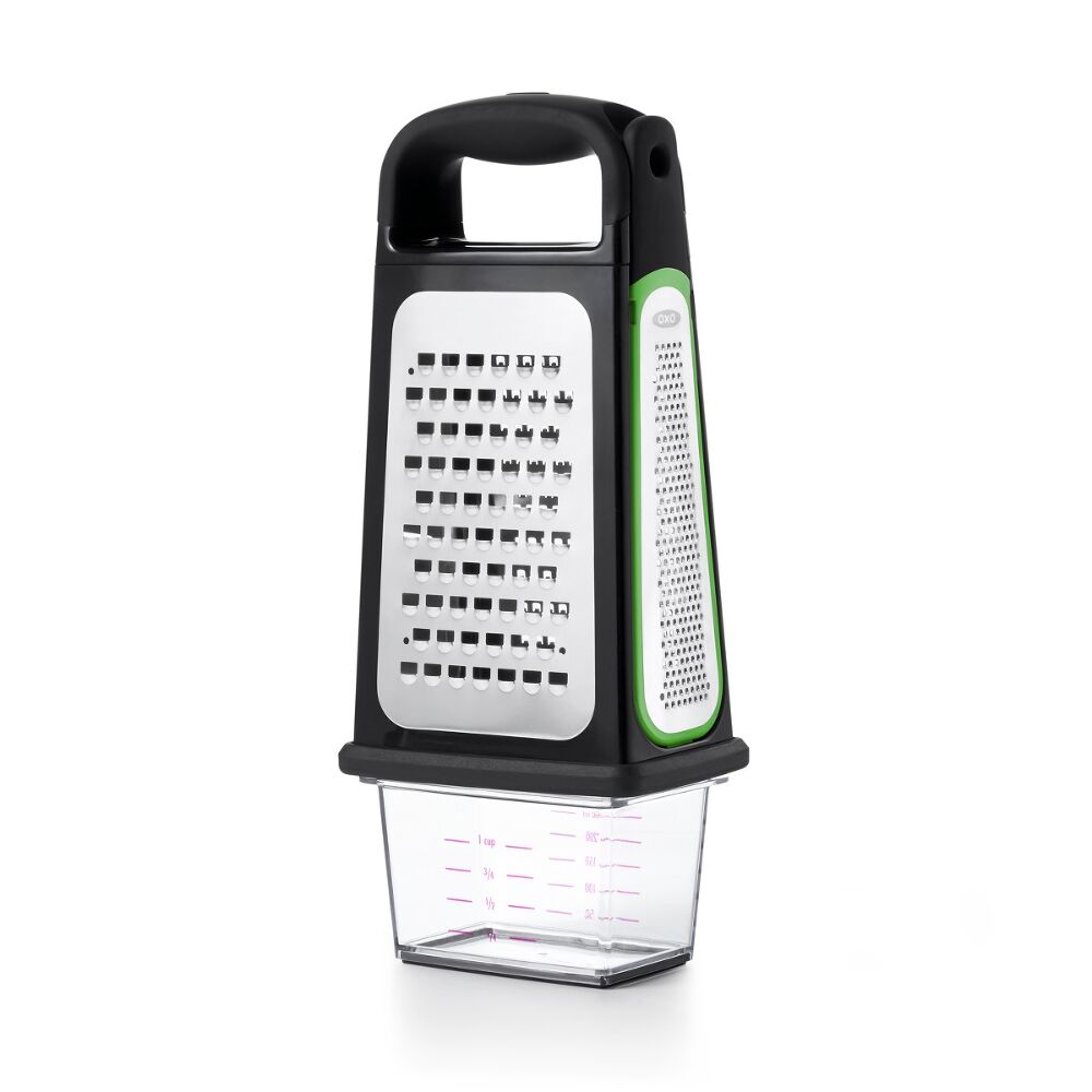Etched Box Grater With Removable Zester B8