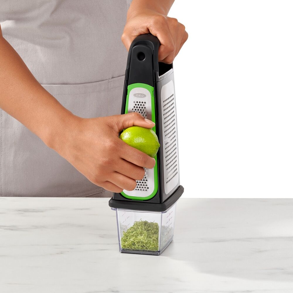 Etched Box Grater With Removable Zester B8