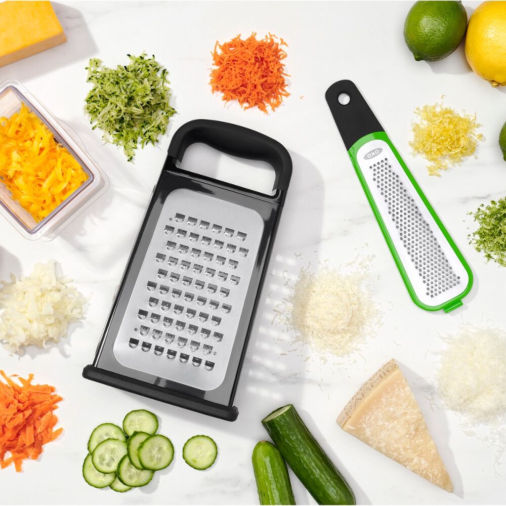 Etched Box Grater With Removable Zester B8
