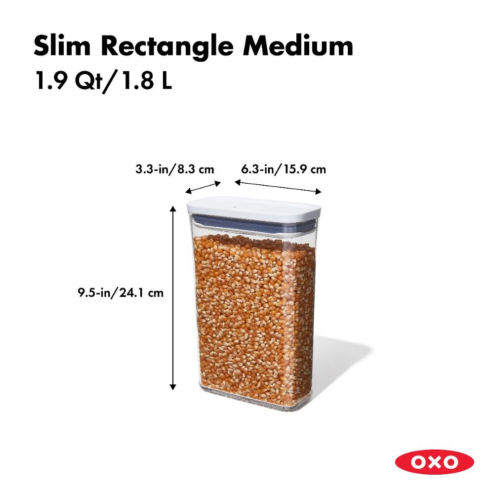 POP Container - Slim Rectangle Medium (1.9 Qt.) J1