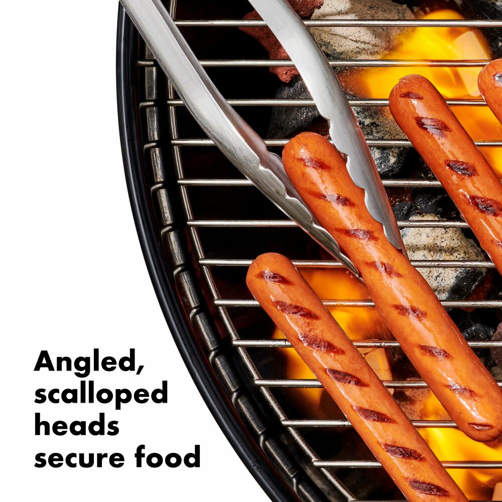 Grilling Tongs with Built-In Bottle Opener Q0