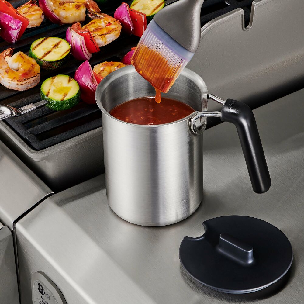Grilling Basting Pot and Brush Set A9