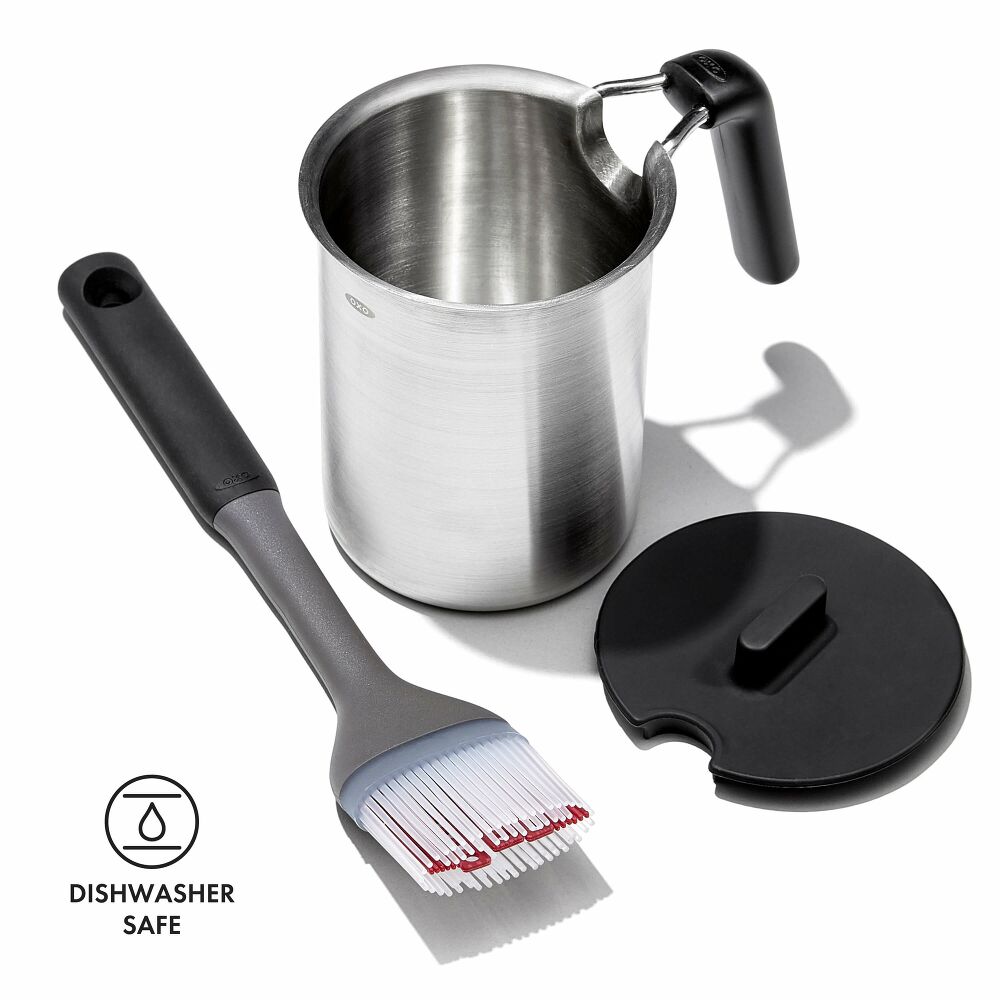 Grilling Basting Pot and Brush Set A9