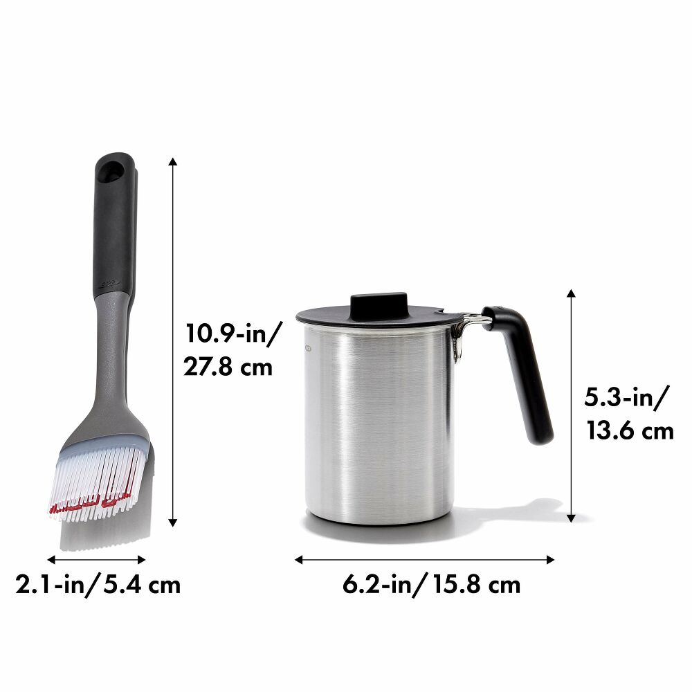 Grilling Basting Pot and Brush Set A9