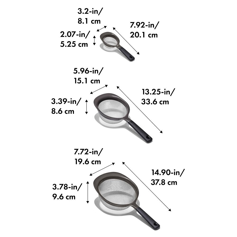 OXO Good Grips 3 Piece Strainer Set V0