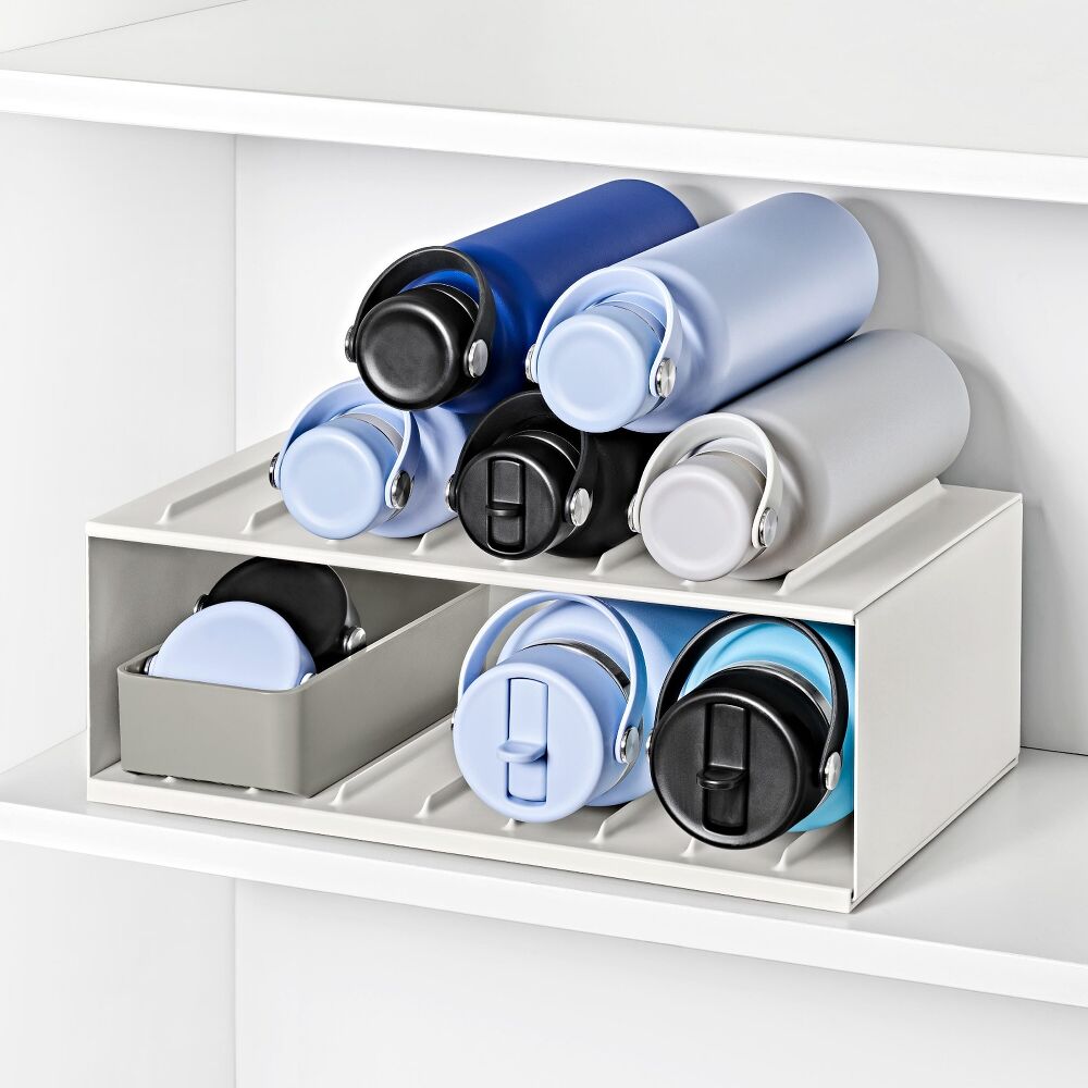 Water Bottle Organizer with Accessory Bin J9