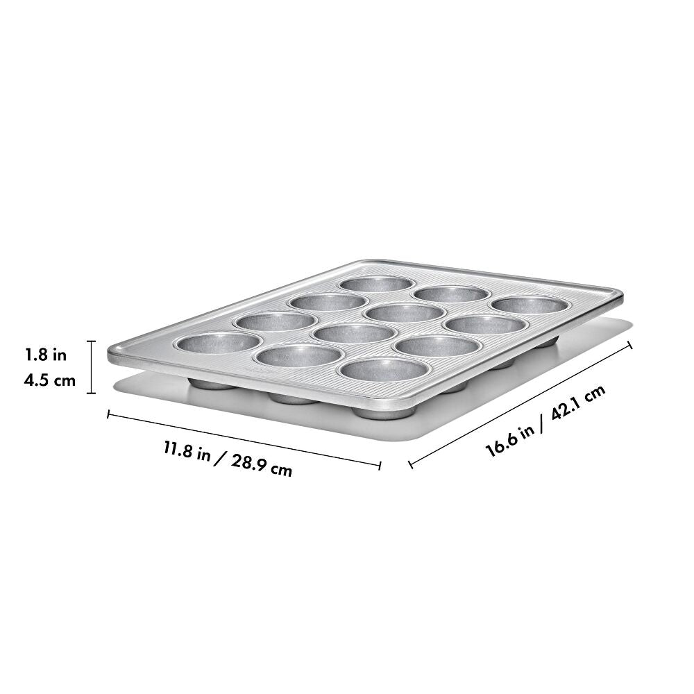 Nonstick Pro Clear Coated 12 Cup Muffin Pan U7