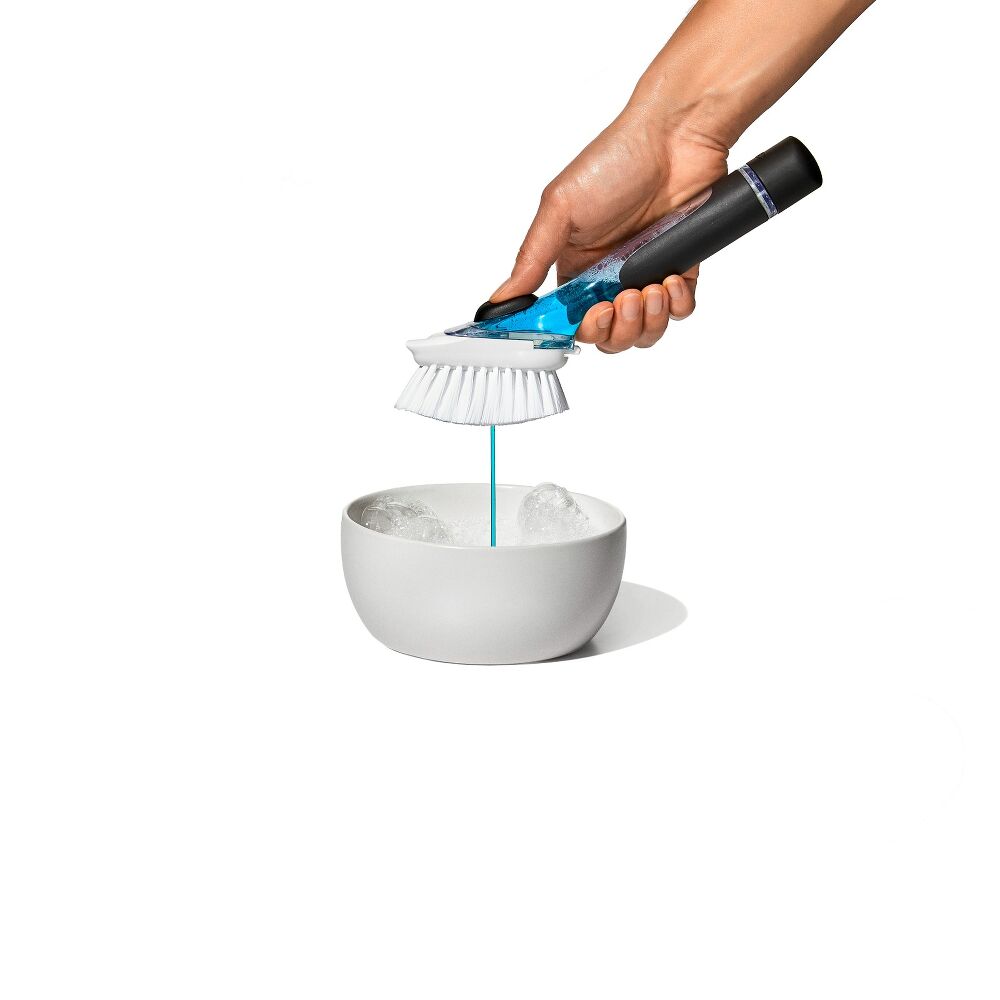 Soap Dispensing Dish Brush Storage Set D1