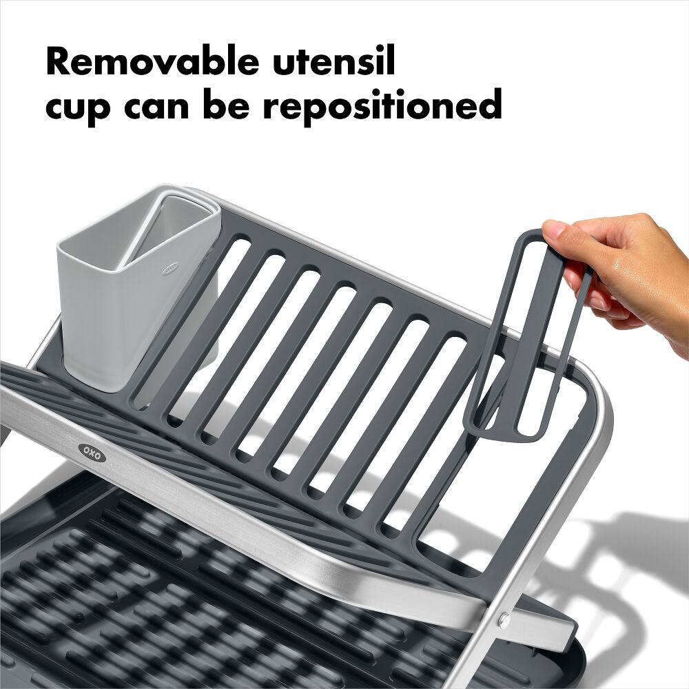 OXO Good Grips Aluminum Fold Flat Dish Rack T7