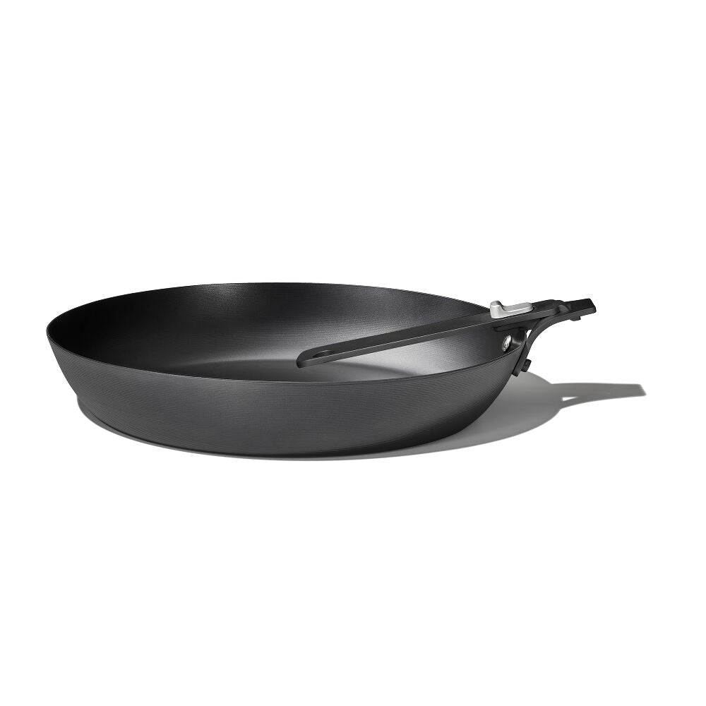 Outdoor 12-inch Carbon Steel Pan with Removable Handle J1