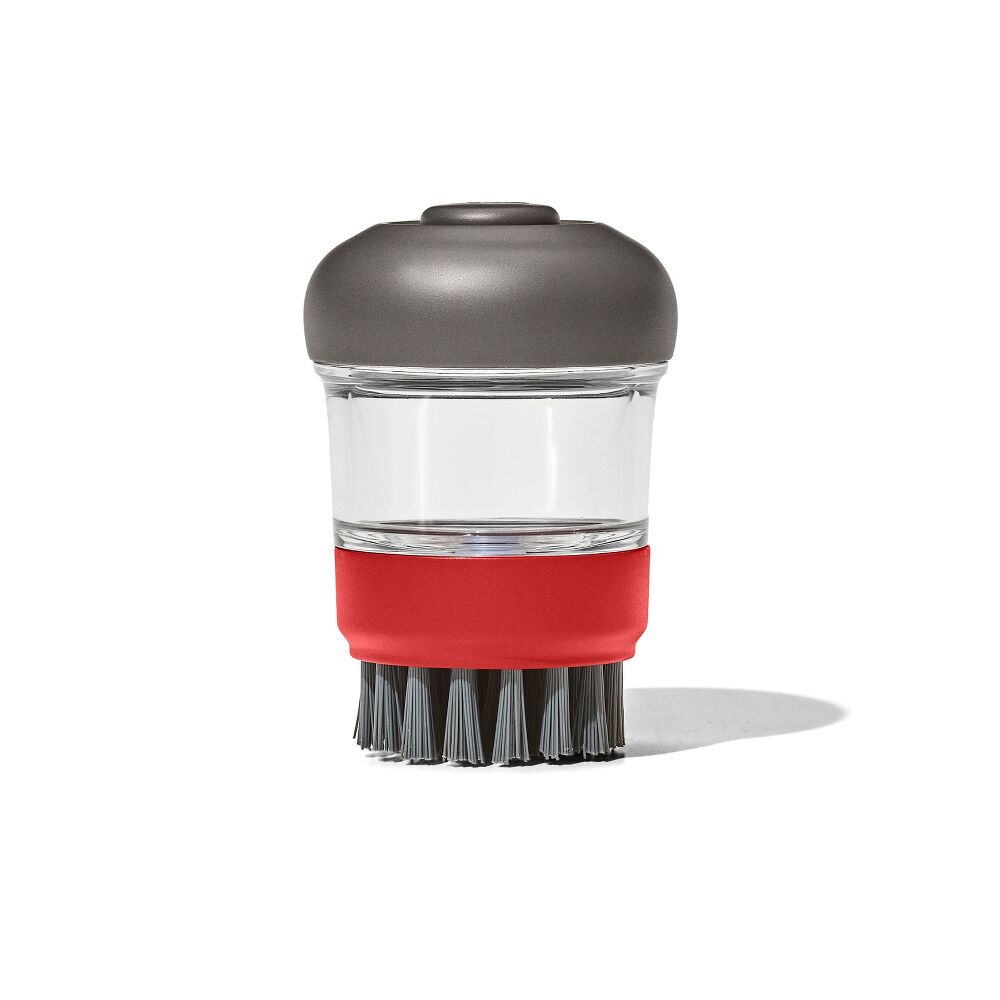 Outdoor Soap Dispensing Dish Brush with Storage Case I7