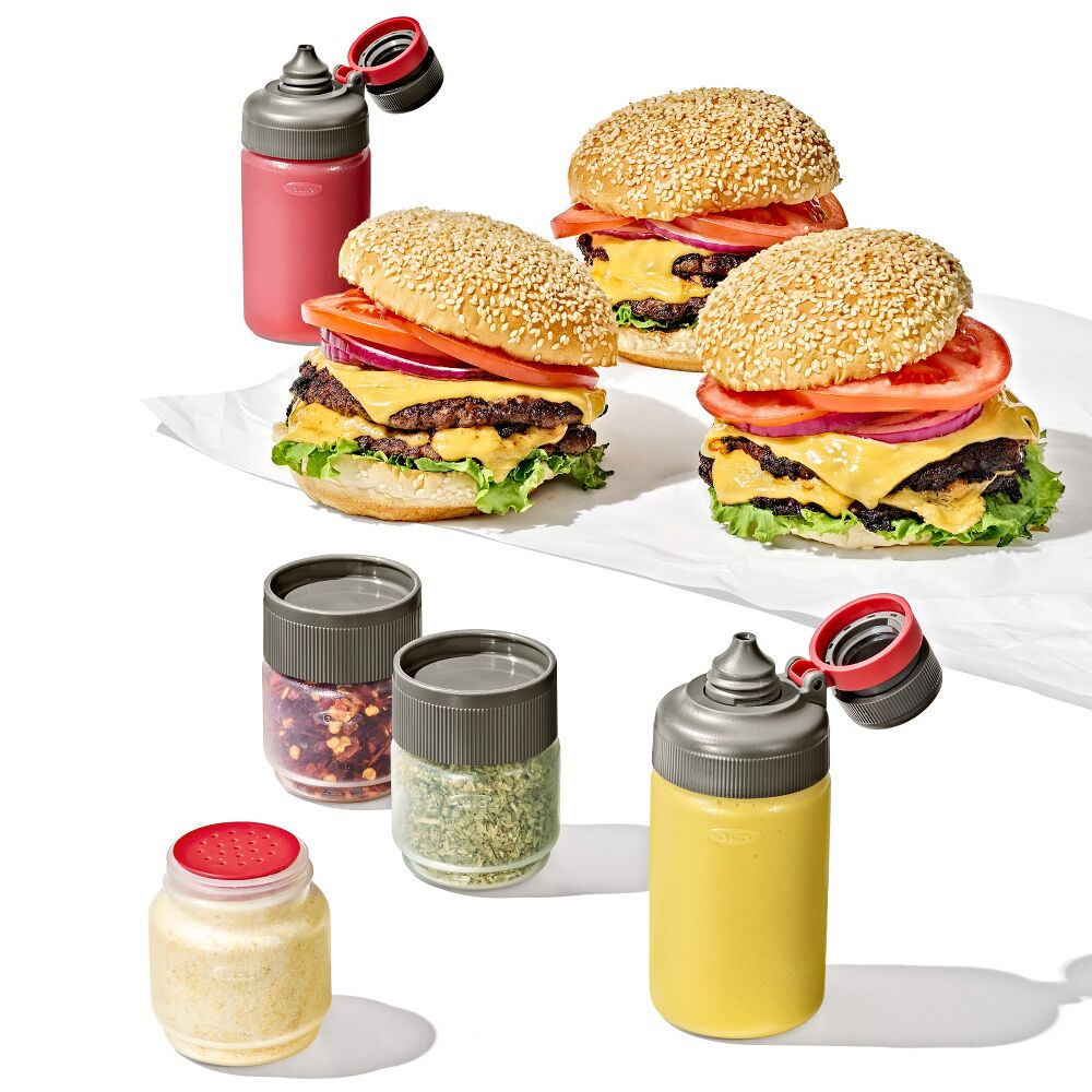 Outdoor 7-Piece Spice Shaker & Squeeze Bottle Set S6