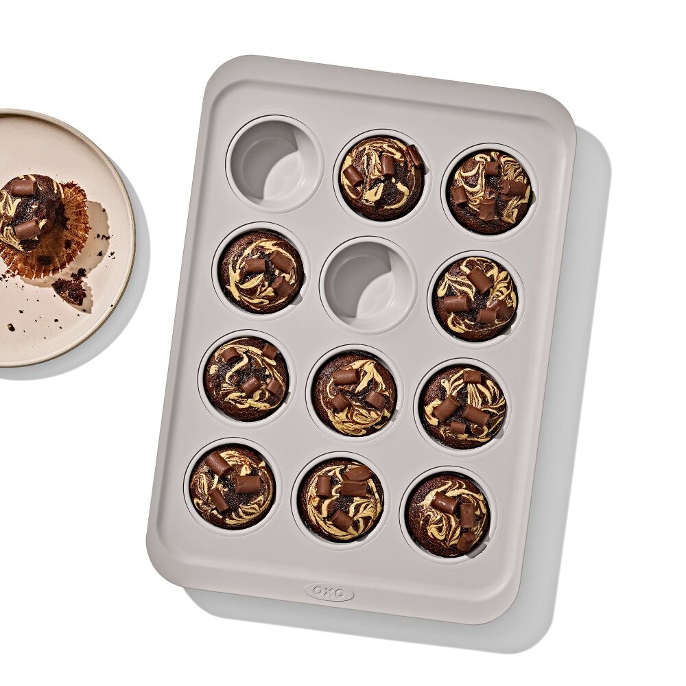Non-Stick Pro Ceramic Coated Metal Bakeware 12 Cup Muffin Pan J7