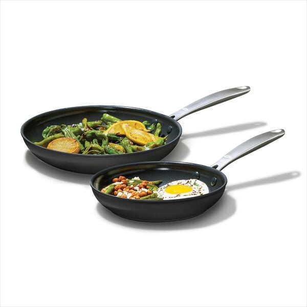 Enhanced Non-Stick 2-Piece Frypan Set — Black C8