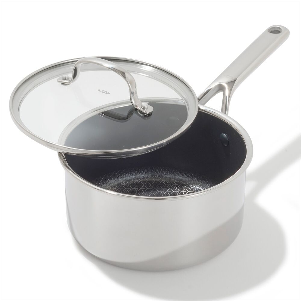Trident Hybrid Non-Stick Stainless Steel 2.5 Qt Saucepan with Lid W6