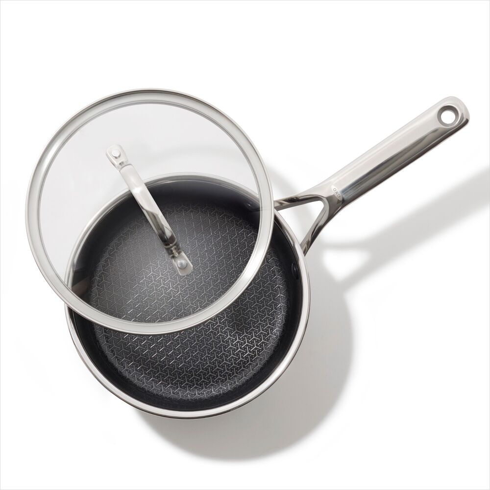Trident Hybrid Non-Stick Stainless Steel 2.5 Qt Saucepan with Lid W6