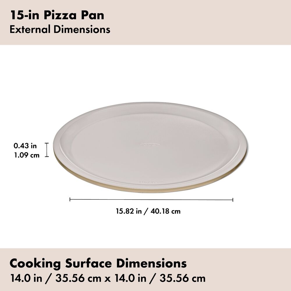 Non-Stick Pro Ceramic Coated Metal Bakeware 15” Pizza Pan D5