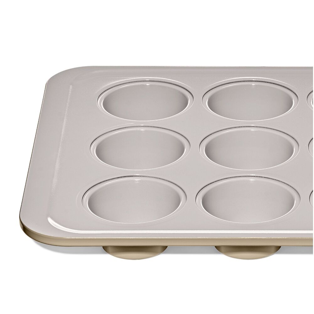 Non-Stick Pro Ceramic Coated Metal Bakeware 12 Cup Muffin Pan J7