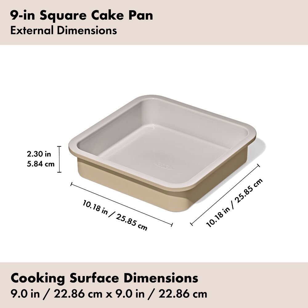 Non-Stick Pro Ceramic Coated Metal Bakeware 9” Square Cake Pan R8