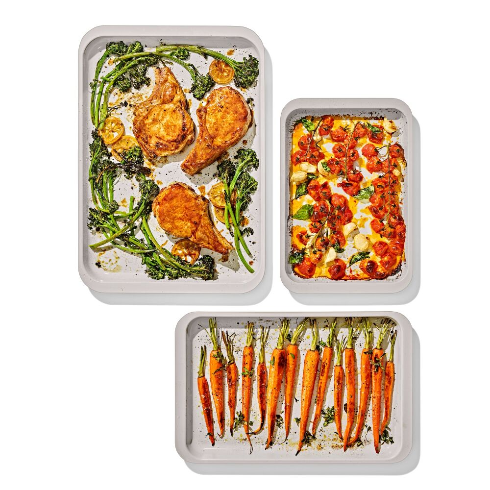 Non-Stick Pro Ceramic Coated Metal Bakeware 3 Pc Set C0