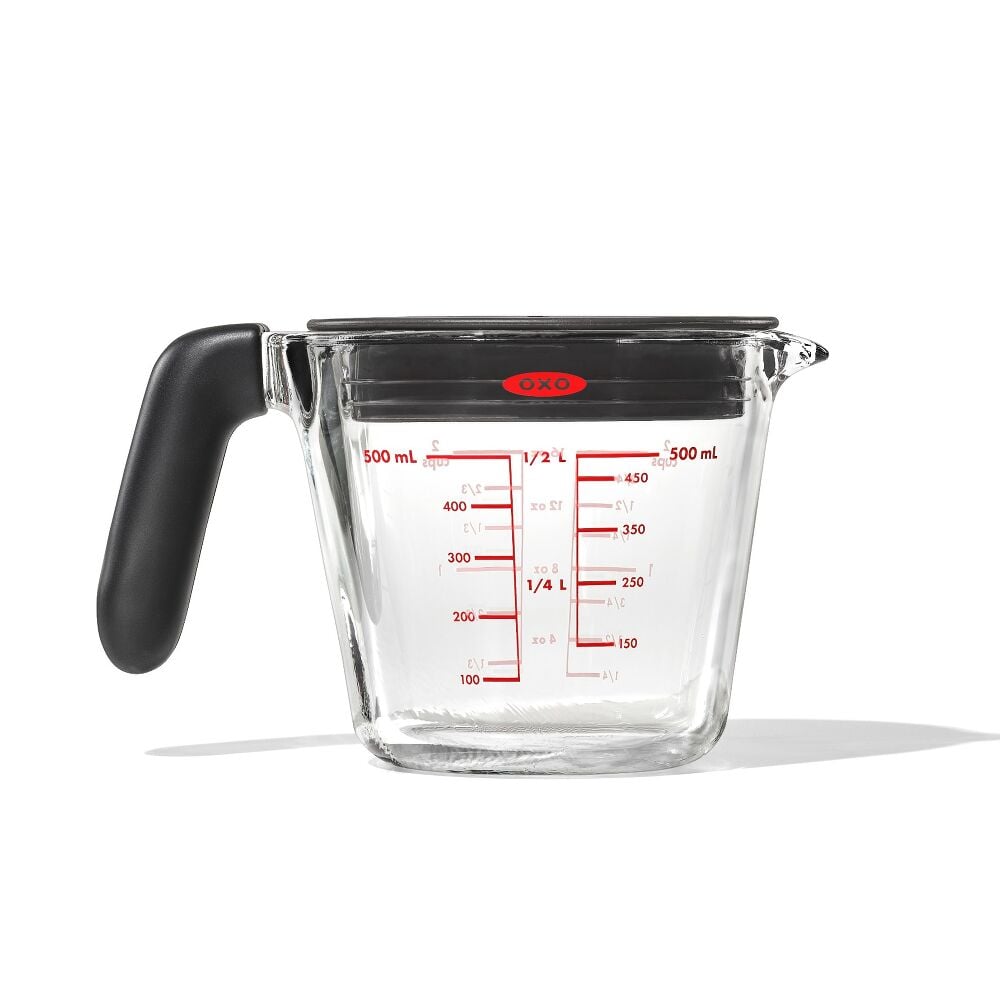 2 Cup Glass Measuring Cup with Lid W0