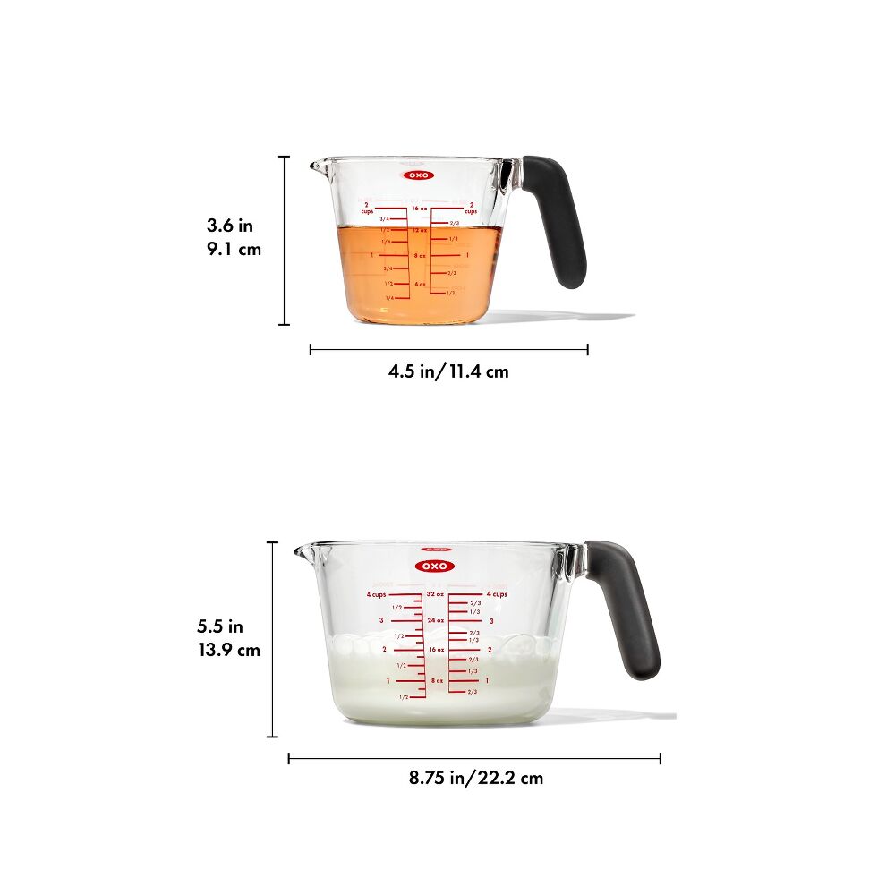 2-Cup and 4-Cup Glass Measuring Cup Set C7