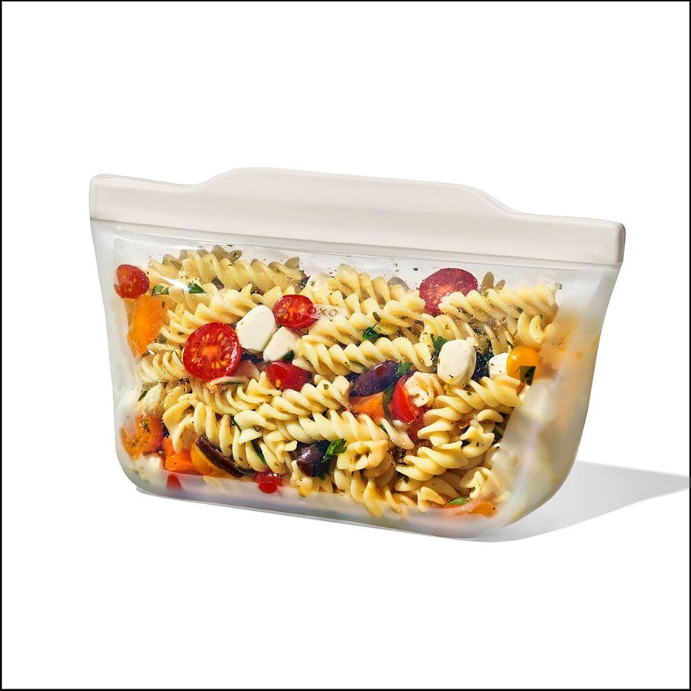 Silicone Reusable Bag - Stand-Up Quart (32 oz) - Oat C6