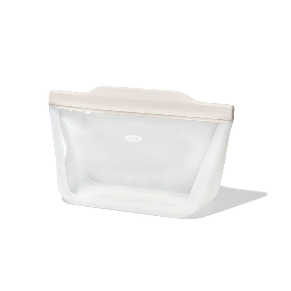 Silicone Reusable Bag - Stand-Up Quart (32 oz) - Oat C6