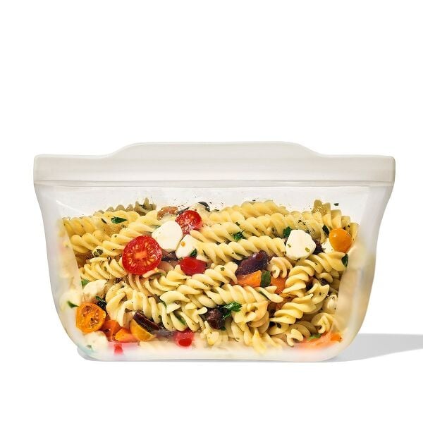 Silicone Reusable Bag - Stand-Up Quart (32 oz) - Oat C6