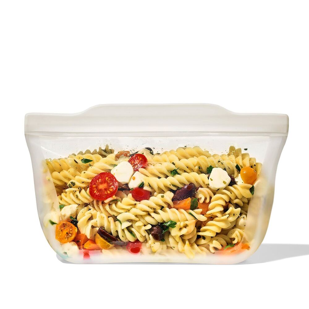 Silicone Reusable Bag - Stand-Up Quart (32 oz) - Oat C6
