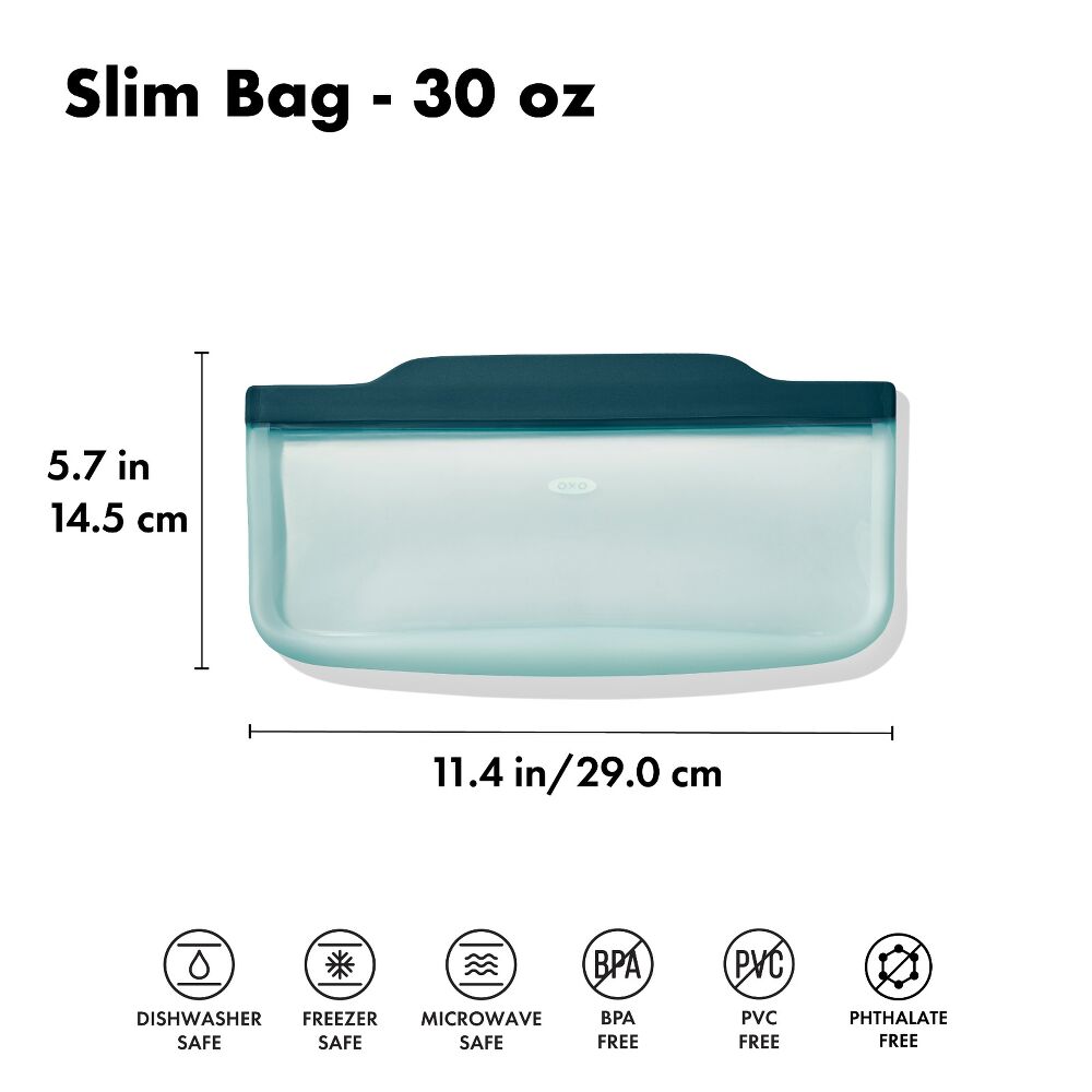Silicone Reusable Bag - Slim Bag (20 oz) - Lagoon S4
