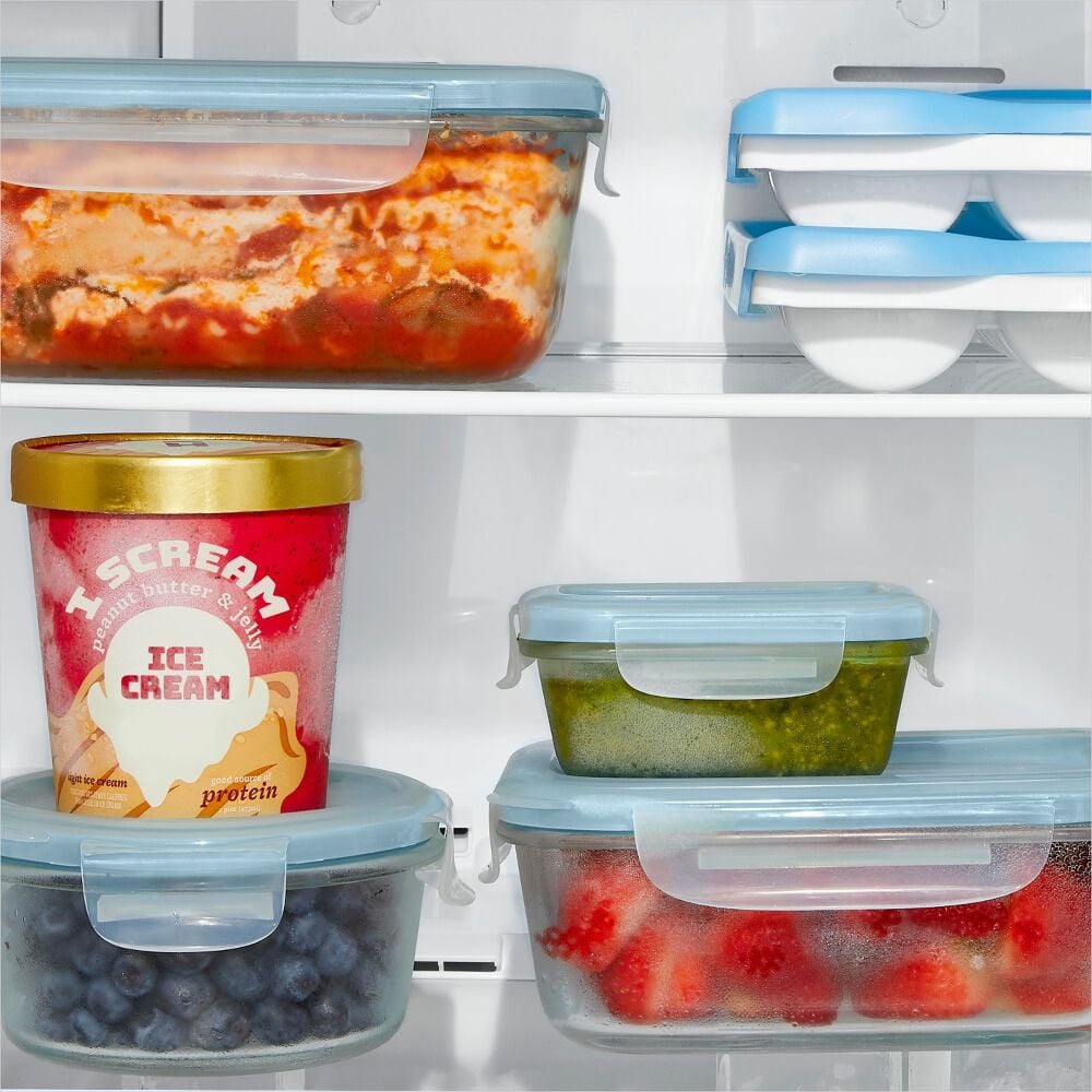 12-Piece Smart Seal Glass Container Set - Arctic Blue H6