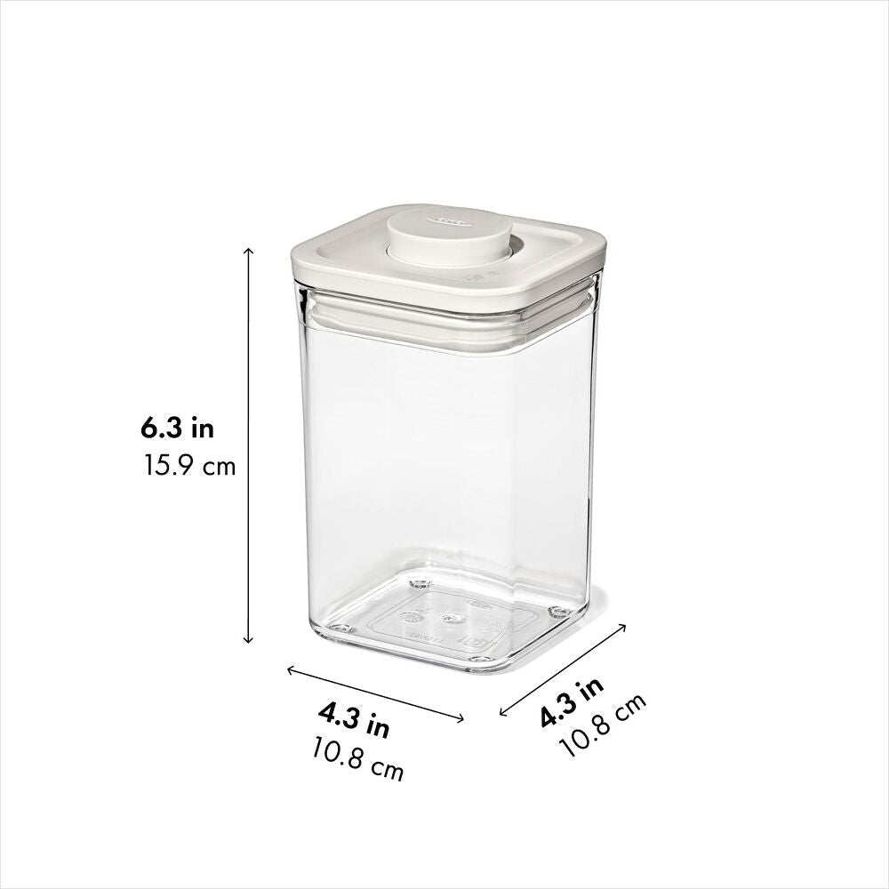 OXO Pet POP Container — Small Square Short — 1.1 Qt/1 L S7