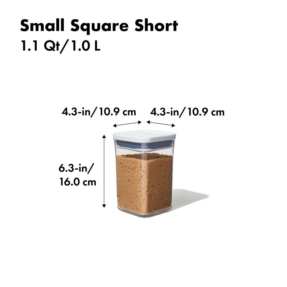 POP Container - Small Square Short (1.1 Qt/1.0 L) Q8