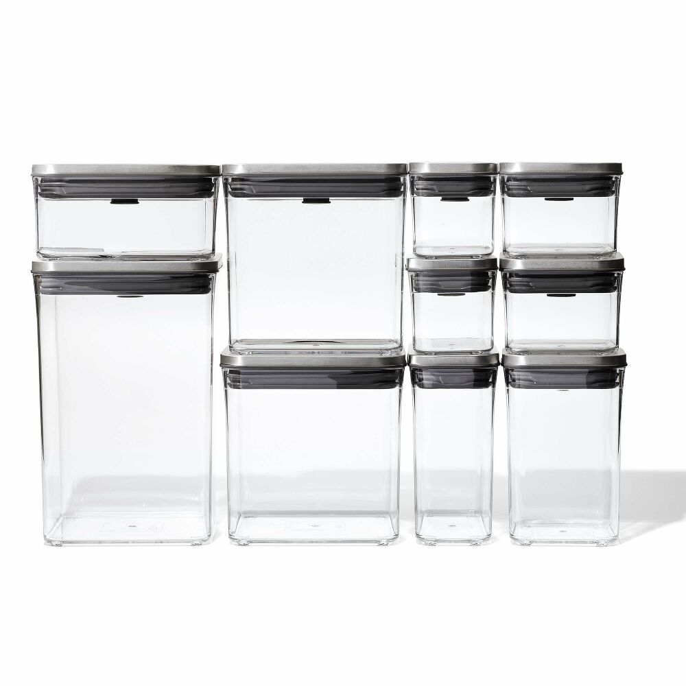 Steel 12-Piece POP Container Set W7