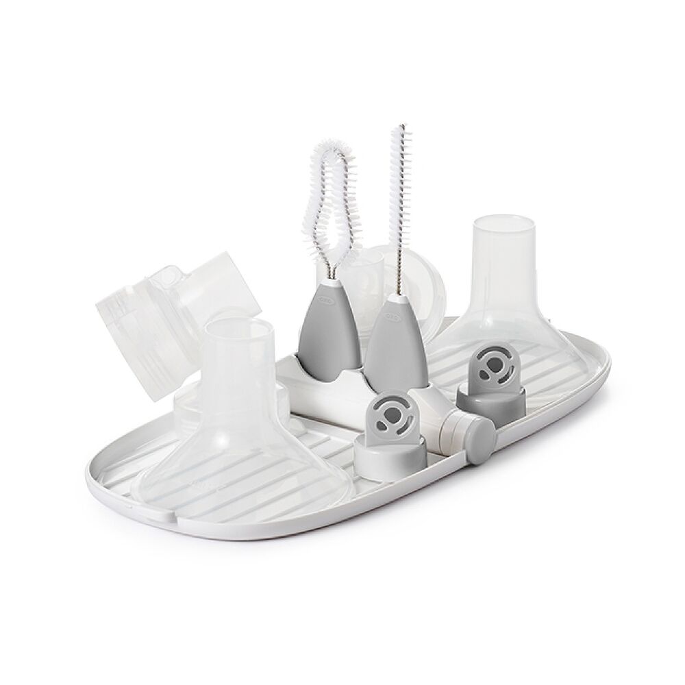 Breast Pump Parts Drying Rack with Detail Brushes D9