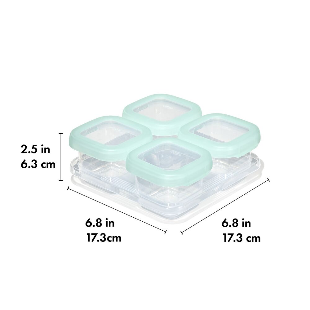 Baby Blocks Food Storage Containers (4 oz) - Opal C0