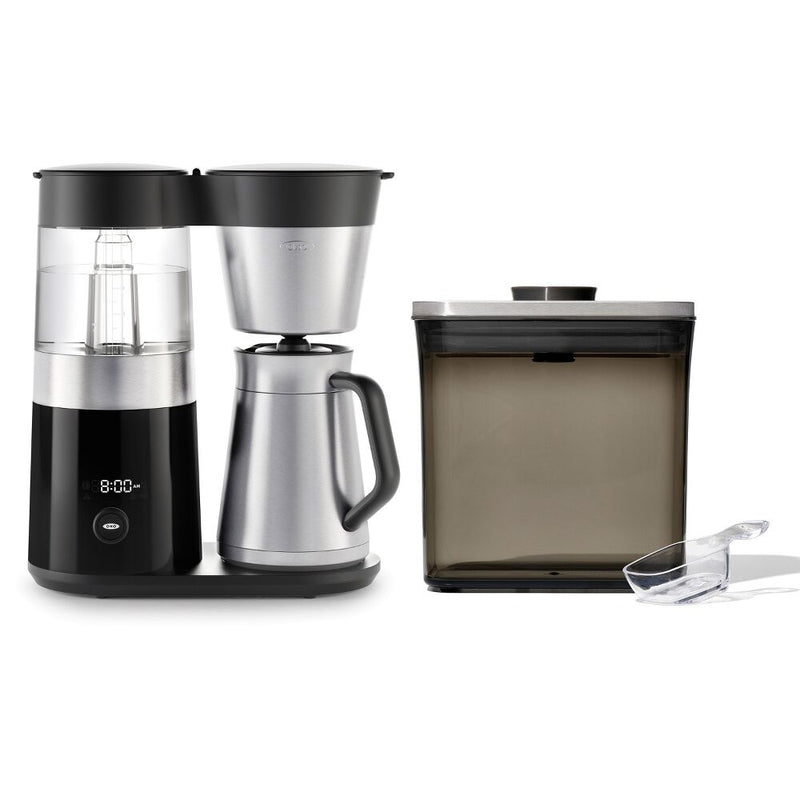 9-Cup Coffee Maker & Steel Coffee POP Container (1.7 Qt) with Scoop Bundle R2