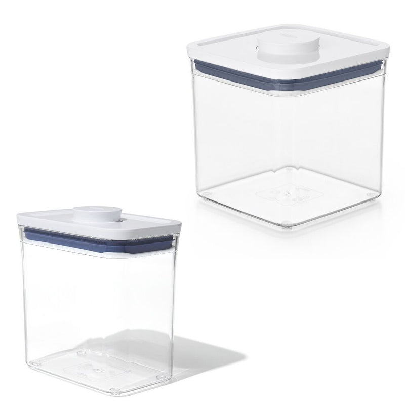 POP Container - Rectangle Short (1.7 Qt.) & POP Container - Big Square Short (2.8 Qt.) Bundle B3