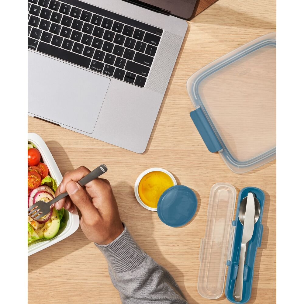 Prep & Go Stainless Steel Utensils With Case - Ocean Blue Z4